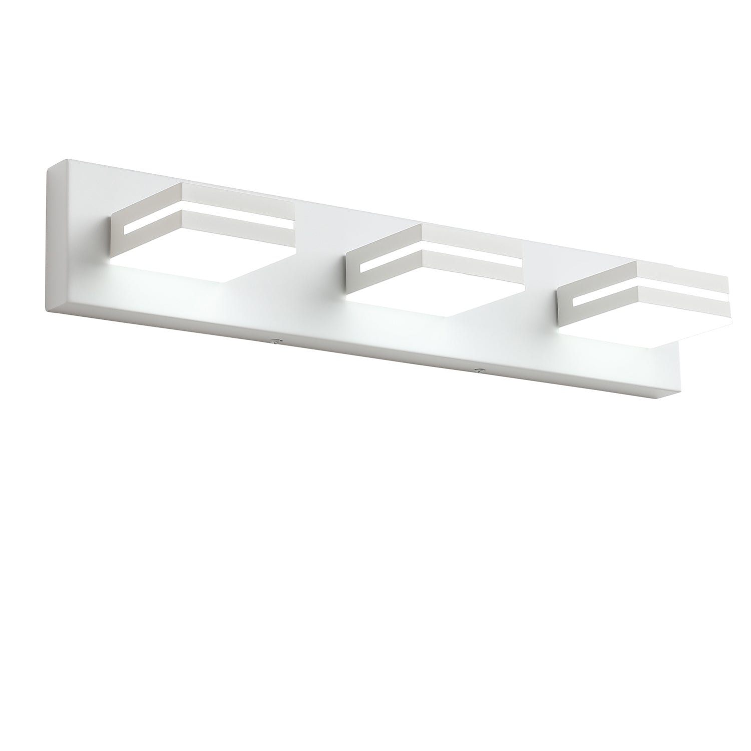 SineRise LED Modern Bathroom Vanity Light Fixtures, Modern Acrylic Bathroom Wall Lighting Fixtures Over Mirror (Cool White 6000K) (3-Light, 24-Inch), Matte Black- Non-dimmable