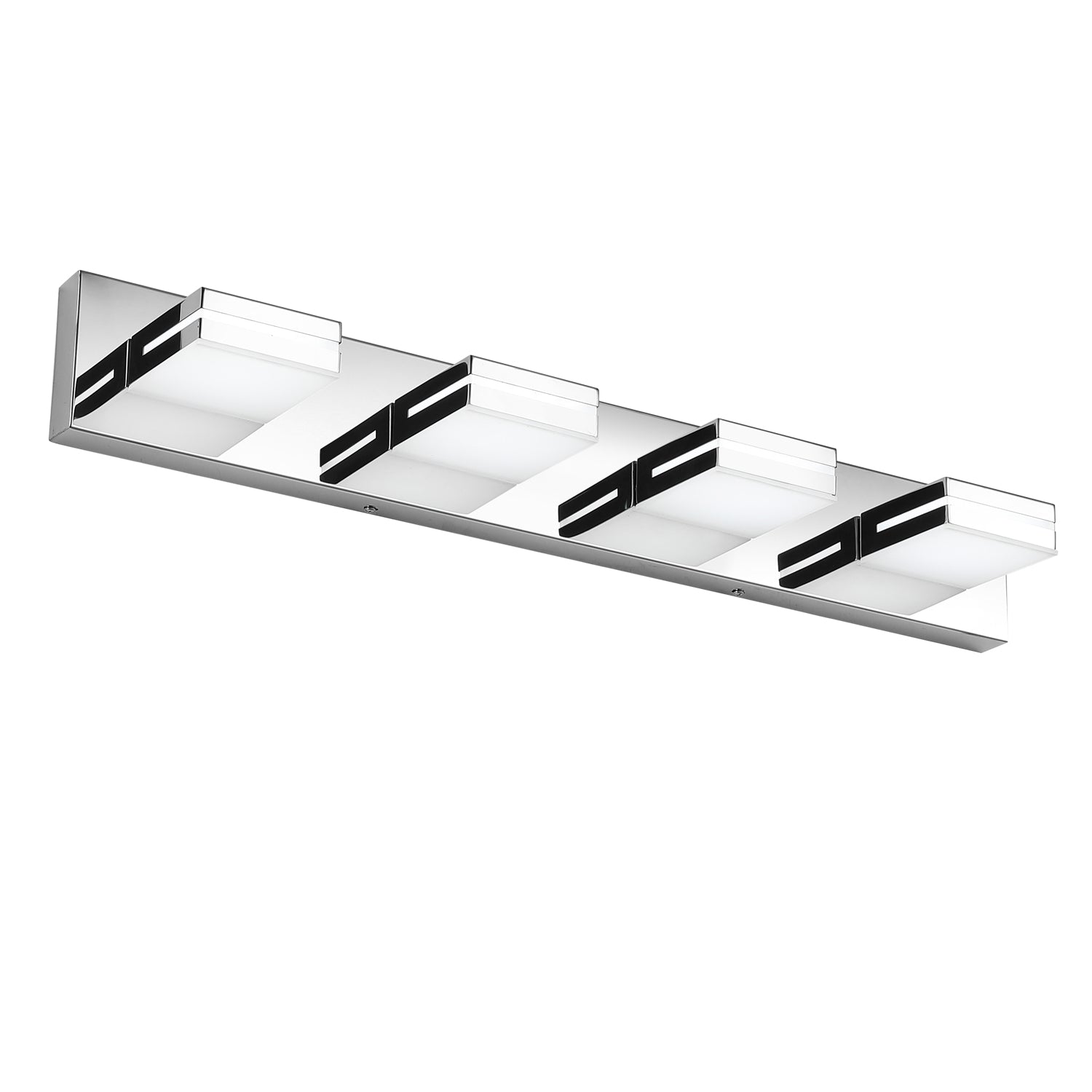 SineRise LED Modern Bathroom Vanity Light Fixtures, Modern Acrylic Bathroom Wall Lighting Fixtures Over Mirror (Cool White 6000K) (3-Light, 24-Inch), Matte Black- Non-dimmable