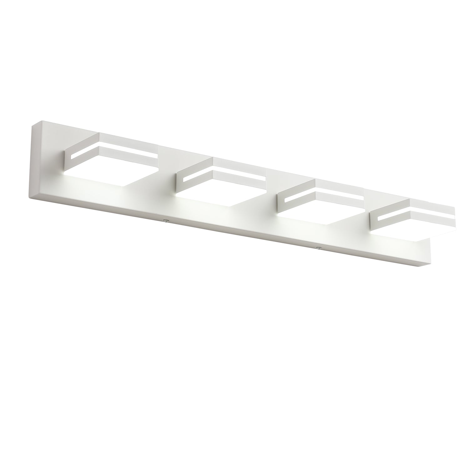 SineRise LED Modern Bathroom Vanity Light Fixtures, Modern Acrylic Bathroom Wall Lighting Fixtures Over Mirror (Cool White 6000K) (3-Light, 24-Inch), Matte Black- Non-dimmable