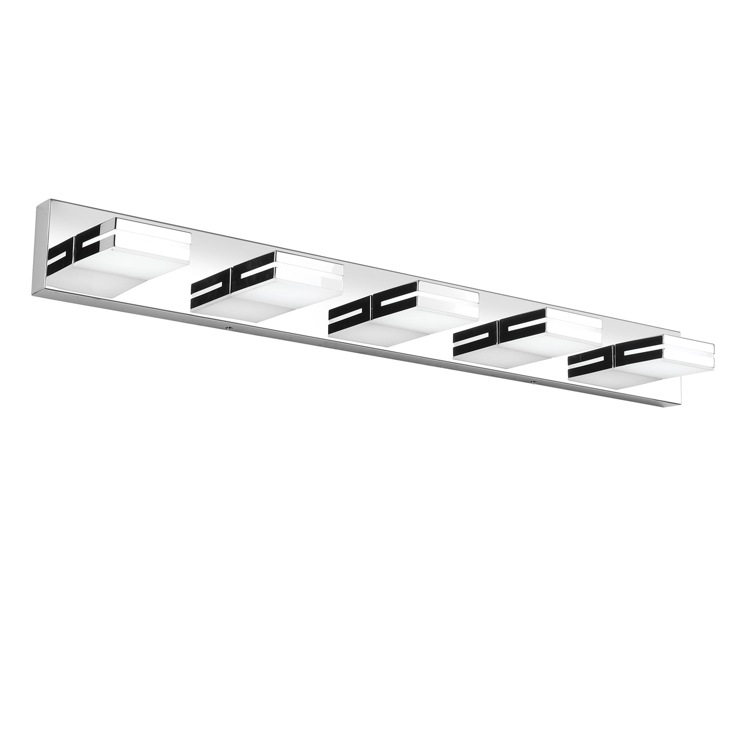 SineRise LED Modern Bathroom Vanity Light Fixtures, Modern Acrylic Bathroom Wall Lighting Fixtures Over Mirror (Cool White 6000K) (3-Light, 24-Inch), Matte Black- Non-dimmable