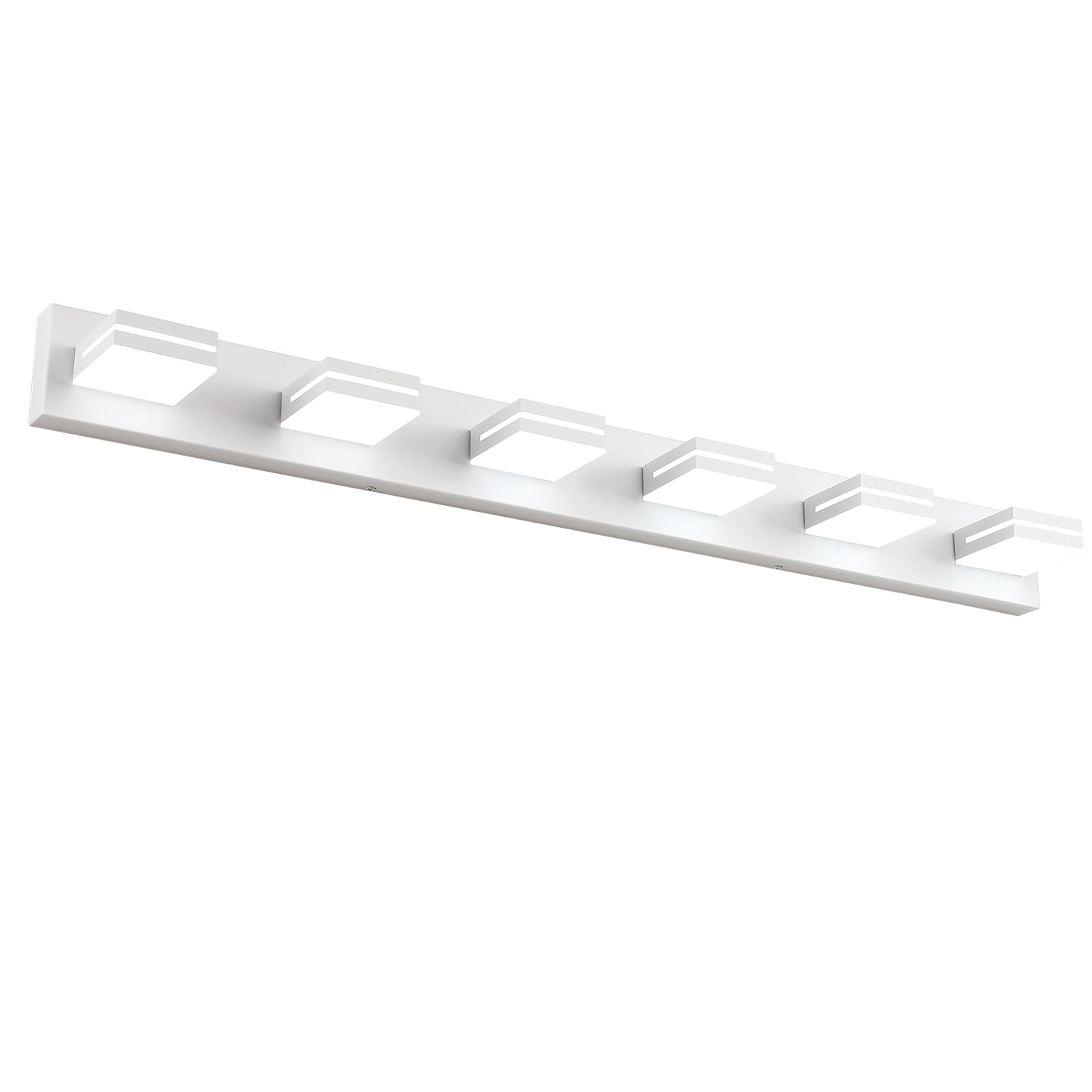 SineRise LED Modern Bathroom Vanity Light Fixtures, Modern Acrylic Bathroom Wall Lighting Fixtures Over Mirror (Cool White 6000K) (3-Light, 24-Inch), Matte Black- Non-dimmable
